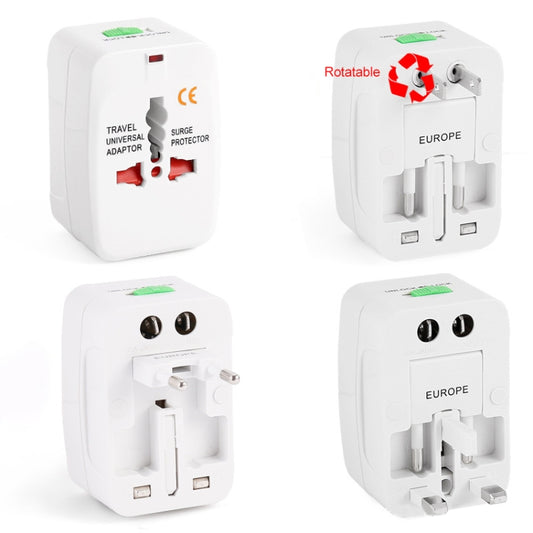 All in 1 (EU + AU + UK + US Plug) World Universal Travel Adaptor(White) - Plug Adaptor by buy2fix | Online Shopping UK | buy2fix