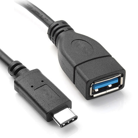 20cm USB 3.1 Type C Male to USB 3.0 Type A Female OTG Data Cable, For Nokia N1 / Macbook 12(Black) - OTG Adapter by buy2fix | Online Shopping UK | buy2fix