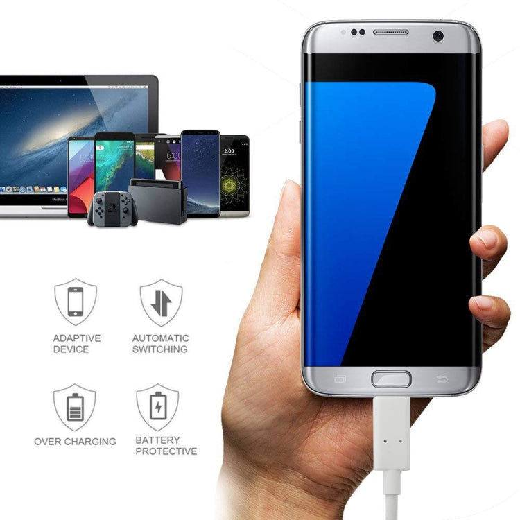 1m USB 2.0 to USB 3.1 Type-C Cable(White) by buy2fix