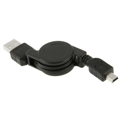 USB 1.1 to Mini 5 Pin USB Retractable Data & Charger Cable for Motorola V3 / Mobile Phone / MP3 / MP4 / Digital Camera / GPS, Length: 10cm (Can be Extended to 80cm), Black(Black) - Micro USB Cable by buy2fix | Online Shopping UK | buy2fix