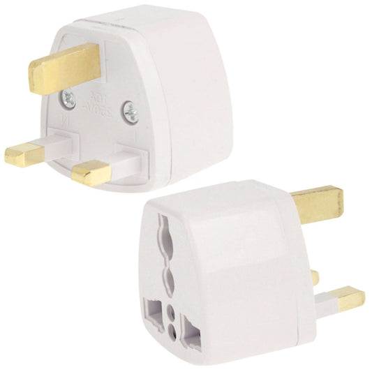 Plug Adapter, Travel Power Adaptor with UK Socket Plug(White) - Plug Adaptor by buy2fix | Online Shopping UK | buy2fix
