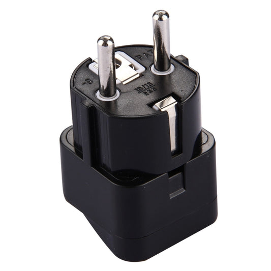 WD-9 Portable Universal Plug to (French / German) EU Plug Adapter Power Socket Travel Converter(Black) - Plug Adaptor by buy2fix | Online Shopping UK | buy2fix