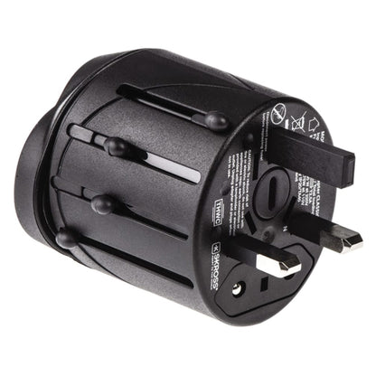 All in 1 EU + AU + UK + US Plug Travel Universal Adaptor, Size: 60 x 58 x 56mm(Black) - Plug Adaptor by buy2fix | Online Shopping UK | buy2fix