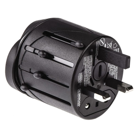 All in 1 EU + AU + UK + US Plug Travel Universal Adaptor, Size: 60 x 58 x 56mm(Black) - Plug Adaptor by buy2fix | Online Shopping UK | buy2fix