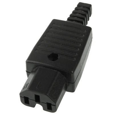 3 Prong Female AC Wall Universal Travel Power Socket Plug Adaptor(Black) - Plug Adaptor by buy2fix | Online Shopping UK | buy2fix