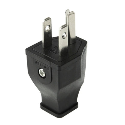 US Plug Male AC Wall Universal Travel Power Socket Plug Adaptor(Black) - Plug Adaptor by buy2fix | Online Shopping UK | buy2fix