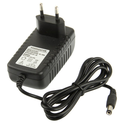 High Quality EU Plug AC 100-240V to DC 12V 2A Power Adapter, Tips: 5.5 x 2.1mm, Cable Length: 1m(Black) - AC Adapers by buy2fix | Online Shopping UK | buy2fix