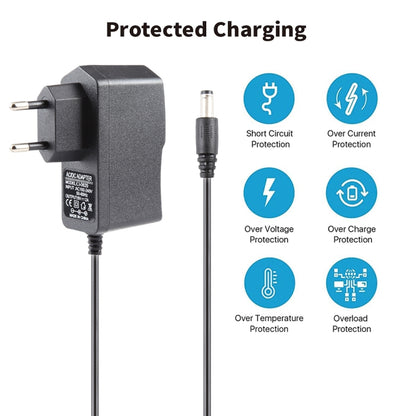 EU Plug AC 100-240V to DC 6V 2A Power Adapter, Tips: 5.5 x 2.1mm, Cable Length: 1.1m(Black) - AC Adapers by buy2fix | Online Shopping UK | buy2fix