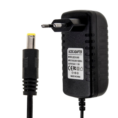 EU Plug AC 100-240V to DC 24V 1.5A Power Adapter, Tips: 5.5 x 2.1mm, Cable Length: about 1.2m(Black) - AC Adapers by buy2fix | Online Shopping UK | buy2fix