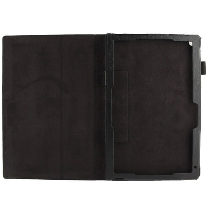 Litchi Texture Leather Case with Holder for Sony Xperia Tablet Z2 10.1(Black) - Sony by buy2fix | Online Shopping UK | buy2fix