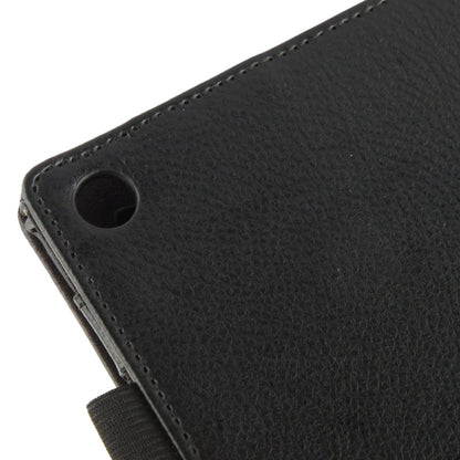 Litchi Texture Leather Case with Holder for Sony Xperia Tablet Z2 10.1(Black) - Sony by buy2fix | Online Shopping UK | buy2fix