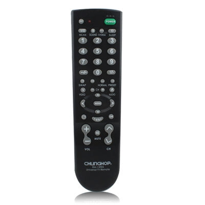 Chunghop Universal TV Remote Control (RM-139ES)(Black) - Universal by CHUNGHOP | Online Shopping UK | buy2fix