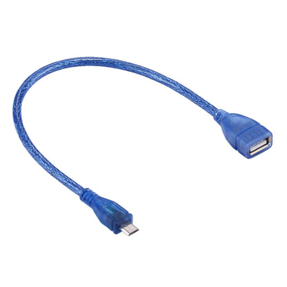 29cm Micro USB Male to USB 2.0 Female OTG Converter Adapter Cable(Blue) by buy2fix