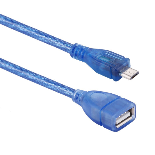 29cm Micro USB Male to USB 2.0 Female OTG Converter Adapter Cable(Blue) by buy2fix