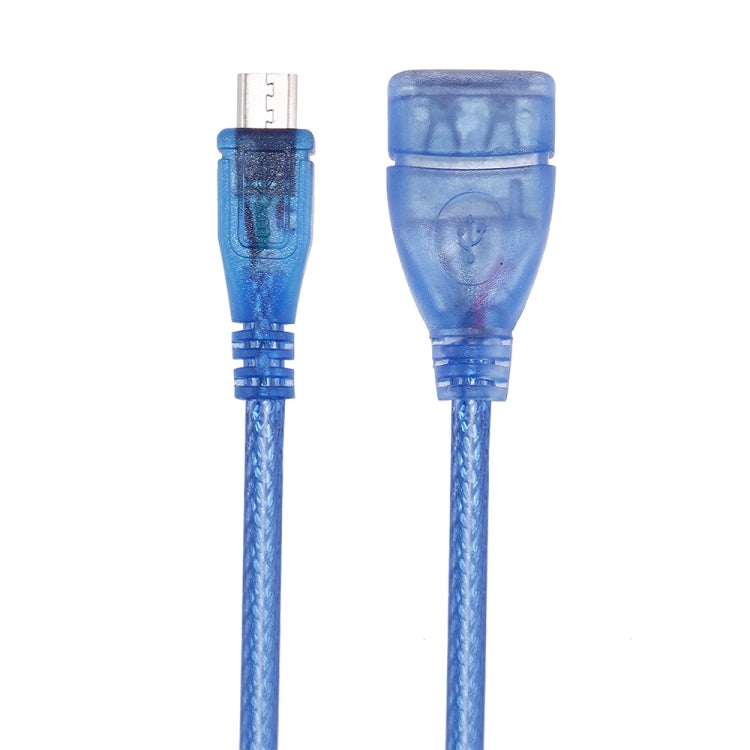 29cm Micro USB Male to USB 2.0 Female OTG Converter Adapter Cable(Blue) by buy2fix