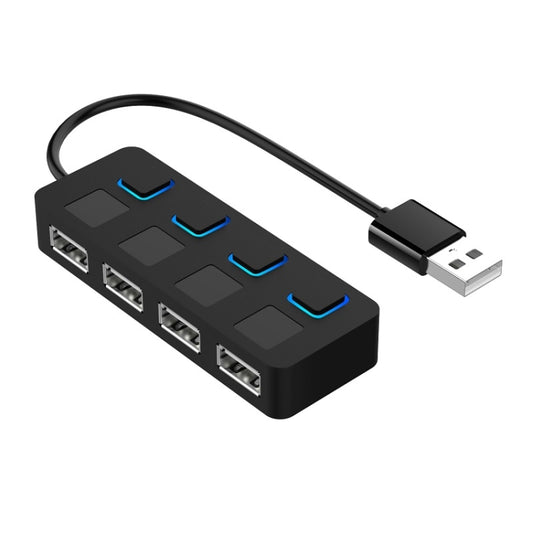 4 Ports USB 2.0 HUB with 4 Switch(Black) - USB 2.0 HUB by buy2fix | Online Shopping UK | buy2fix