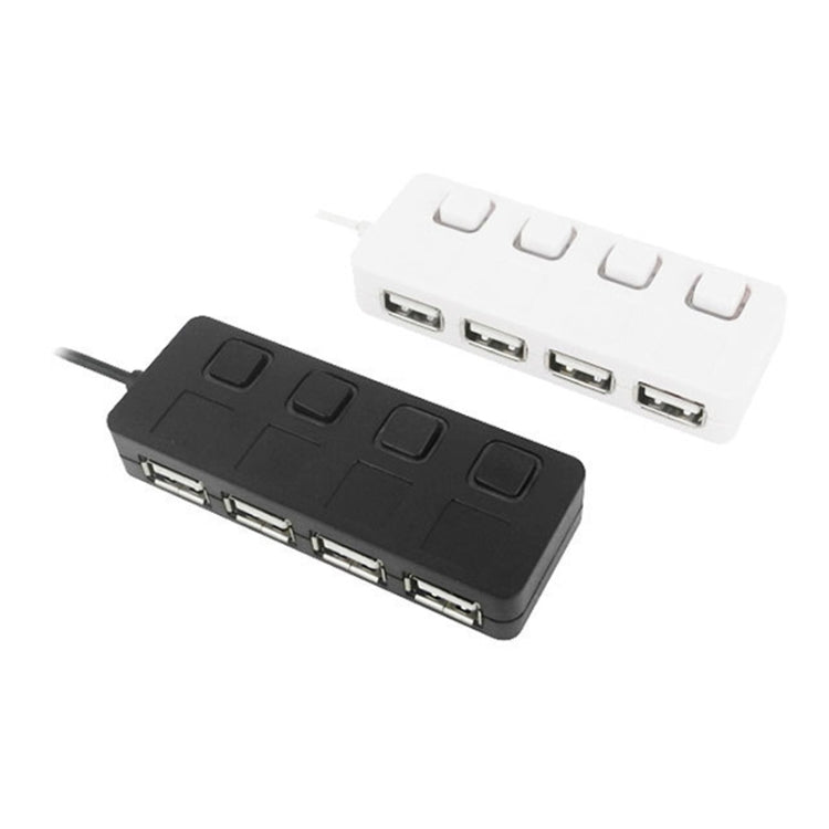 4 Ports USB 2.0 HUB with 4 Switch(White) by buy2fix