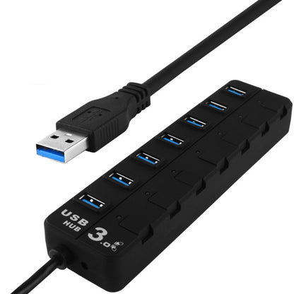 7 Ports USB 3.0 Hub with Individual Switches for each Data Transfer Ports(Black) by buy2fix