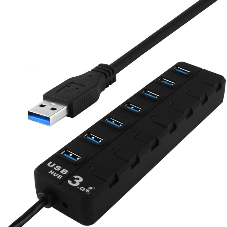 7 Ports USB 3.0 Hub with Individual Switches for each Data Transfer Ports(Black) by buy2fix