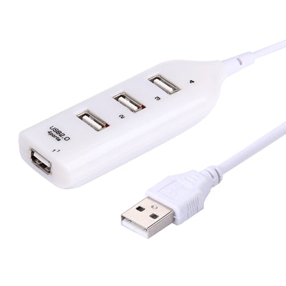 4 Ports USB 2.0 HUB, Cable Length: 30cm (White) - USB 2.0 HUB by buy2fix | Online Shopping UK | buy2fix