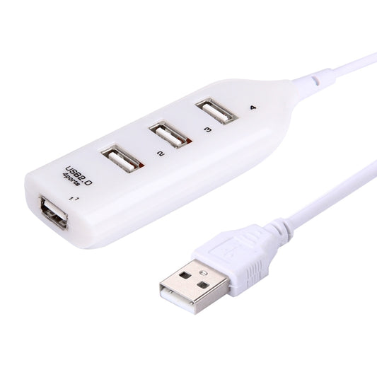 4 Ports USB 2.0 HUB, Cable Length: 30cm (White) - USB 2.0 HUB by buy2fix | Online Shopping UK | buy2fix