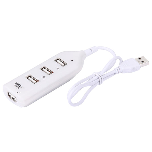 4 Ports USB 2.0 HUB, Cable Length: 30cm (White) by buy2fix