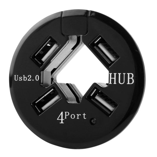 4 Ports USB HUB 2.0 USB Splitter Adapter with Anti Dust Cup(Black) by buy2fix