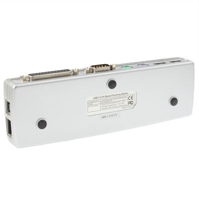 Hi-speed USB 2.0 Docking Station with 8 Ports (2xUSB 2.0 + PS2 Mouse + PS2 Keyboard + RS232 + DB25 + LAN + Upstream),Silver(Silver) by buy2fix