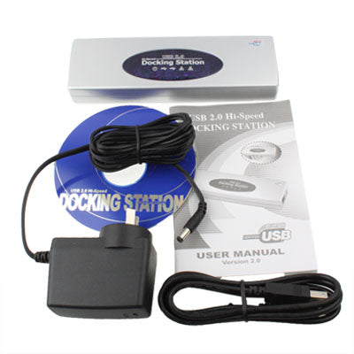 Hi-speed USB 2.0 Docking Station with 8 Ports (2xUSB 2.0 + PS2 Mouse + PS2 Keyboard + RS232 + DB25 + LAN + Upstream),Silver(Silver) by buy2fix