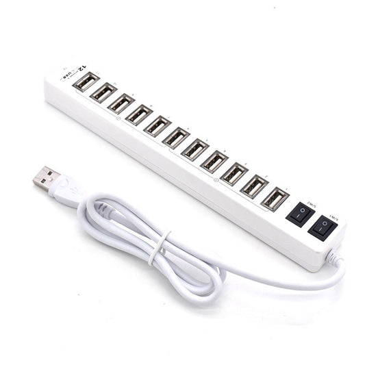 12-Port USB 2.0 HUB，Suitable for Notebook / Netbook(White) by buy2fix