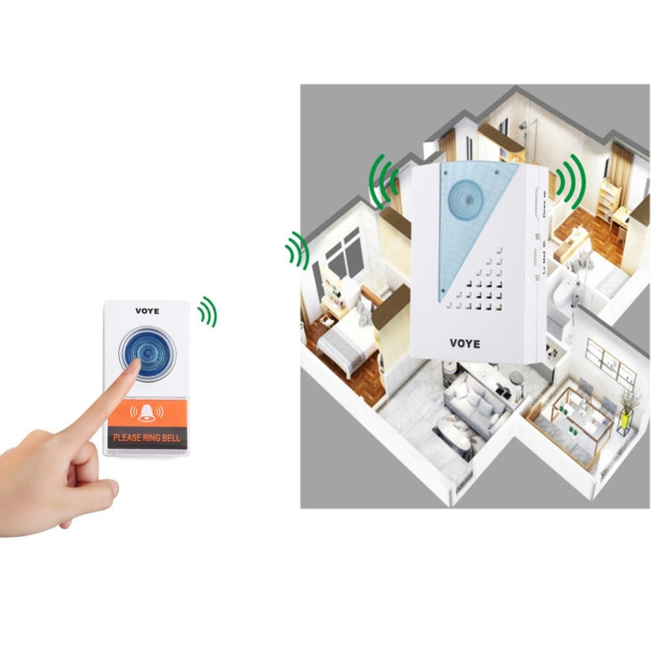 VOYE V001A Home Music Remote Control Wireless Doorbell with 38 Polyphony Sounds - Wireless Doorbell by VOYE | Online Shopping UK | buy2fix