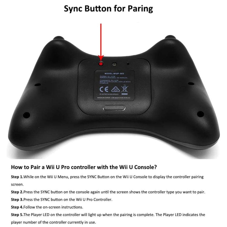 High Performance Pro Controller for Nintendo Wii U Console(Black) - Gamepads by buy2fix | Online Shopping UK | buy2fix