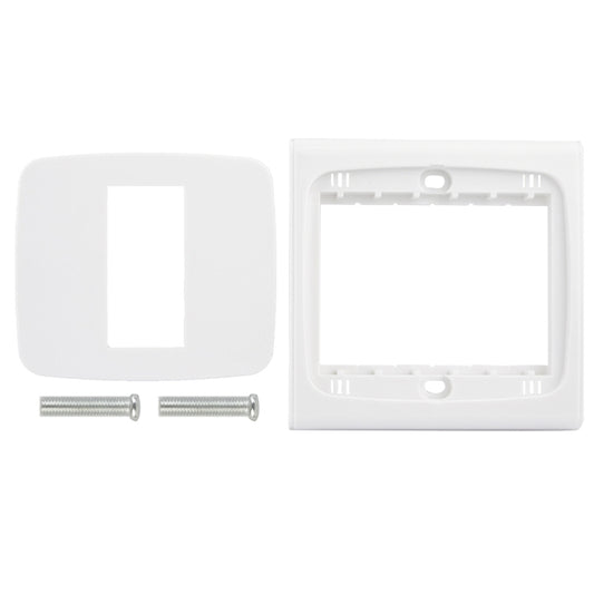 Wall Plate with Screw for Blank Inserts - 1 Hole, Use around the world(White) -  by buy2fix | Online Shopping UK | buy2fix