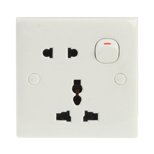 Electric Wall Switch and Socket, EU / AU / US Plug Socket with 1 Switch -  by buy2fix | Online Shopping UK | buy2fix