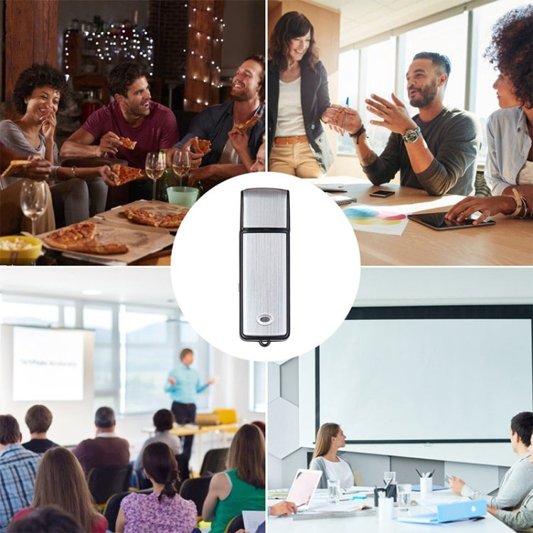 USB Voice Recorder + 4GB USB Flash Disk(Black) - U-Disk Recorder by buy2fix | Online Shopping UK | buy2fix