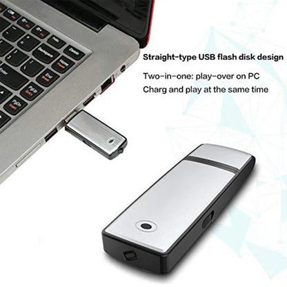 USB Voice Recorder + 8GB USB Flash Disk(Black) - U-Disk Recorder by buy2fix | Online Shopping UK | buy2fix