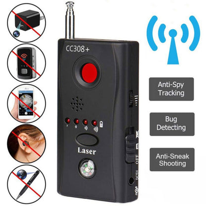 CC308+ Multi-Detector Full-Range All-Round Detector For Hidden Mini Camera / IP Lens/ GMS / RF Signal Detector Finder(Black) - RF Signal Detector by buy2fix | Online Shopping UK | buy2fix