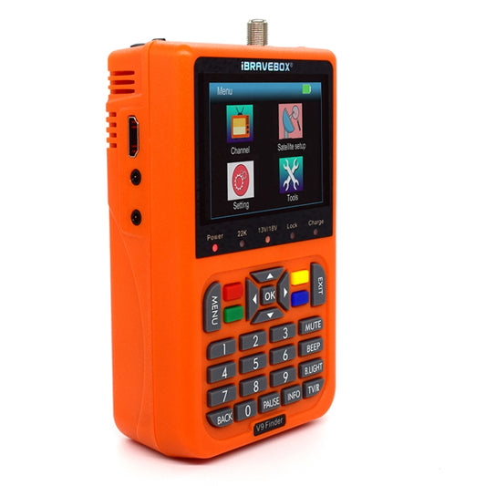 iBRAVEBOX V9 Finder Digital Satellite Signal Finder Meter, US Plug(Orange) - Satellite Finder by buy2fix | Online Shopping UK | buy2fix