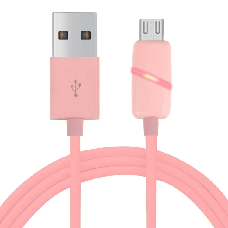 1M Circular Bobbin Gift Box Style Micro USB to USB 2.0 Data Sync Cable with LED Indicator Light, For Samsung, HTC, Sony, Huawei, Xiaomi(Pink) by buy2fix
