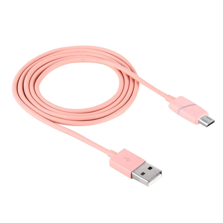 1M Circular Bobbin Gift Box Style Micro USB to USB 2.0 Data Sync Cable with LED Indicator Light, For Samsung, HTC, Sony, Huawei, Xiaomi(Pink) by buy2fix