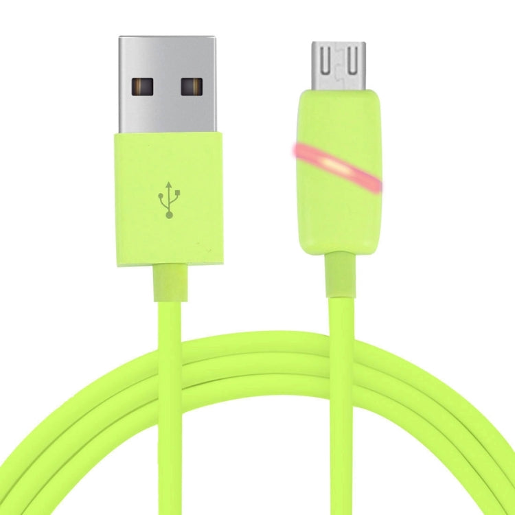 1M Circular Bobbin Gift Box Style Micro USB to USB 2.0 Data Sync Cable with LED Indicator Light, For Samsung, HTC, Sony, Huawei, Xiaomi(Green) by buy2fix
