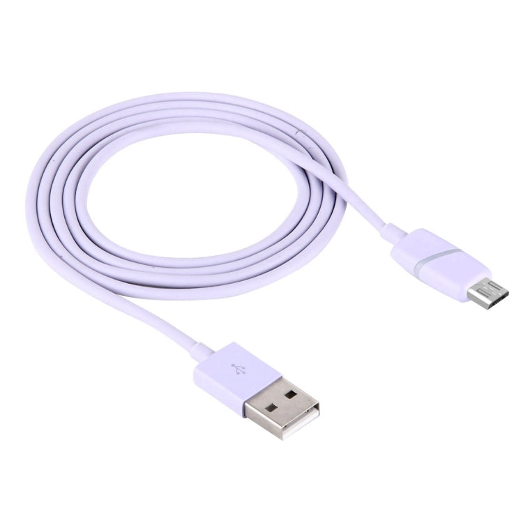 1M Circular Bobbin Gift Box Style Micro USB to USB 2.0 Data Sync Cable with LED Indicator Light, For Samsung, HTC, Sony, Huawei, Xiaomi(Purple) by buy2fix