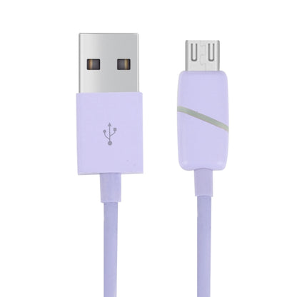1M Circular Bobbin Gift Box Style Micro USB to USB 2.0 Data Sync Cable with LED Indicator Light, For Samsung, HTC, Sony, Huawei, Xiaomi(Purple) by buy2fix