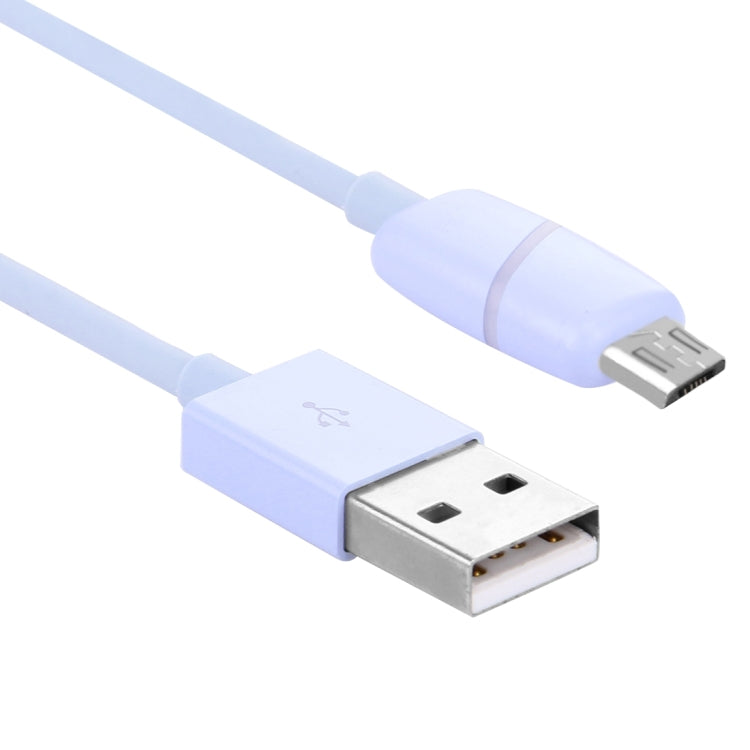 1M Circular Bobbin Gift Box Style Micro USB to USB 2.0 Data Sync Cable with LED Indicator Light, For Samsung, HTC, Sony, Huawei, Xiaomi(Purple) by buy2fix