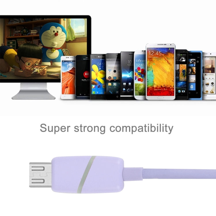 1M Circular Bobbin Gift Box Style Micro USB to USB 2.0 Data Sync Cable with LED Indicator Light, For Samsung, HTC, Sony, Huawei, Xiaomi(Purple) by buy2fix