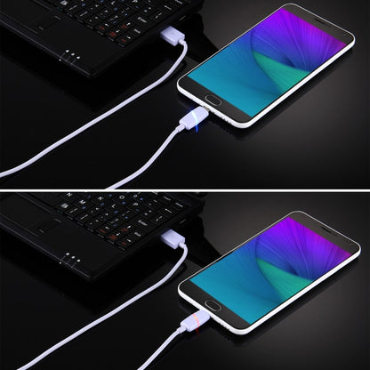 1M Circular Bobbin Gift Box Style Micro USB to USB 2.0 Data Sync Cable with LED Indicator Light, For Samsung, HTC, Sony, Huawei, Xiaomi(Purple) by buy2fix