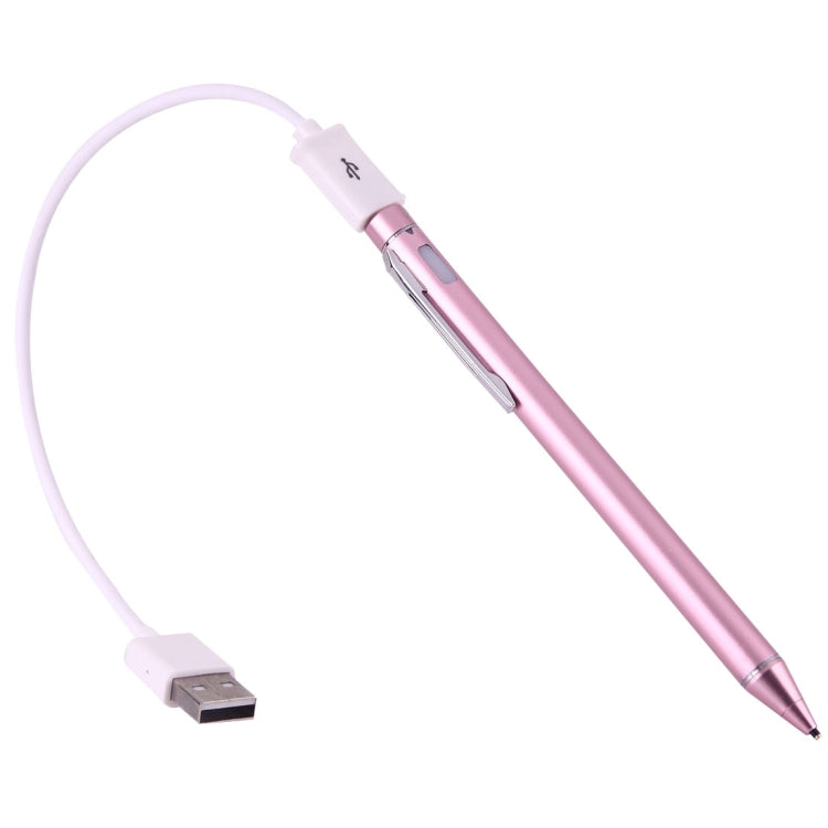 Universal Rechargeable Capacitive Touch Screen Stylus Pen with 2.3mm Superfine Metal Nib, For iPhone, iPad, Samsung, and Other Capacitive Touch Screen Smartphones or Tablet PC(Rose Gold) by buy2fix