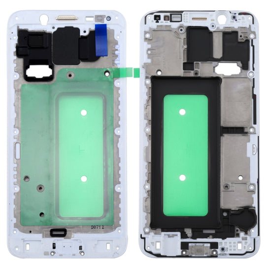 Plaque de lunette de cadre LCD du boîtier avant du Galaxy C8 (blanc)