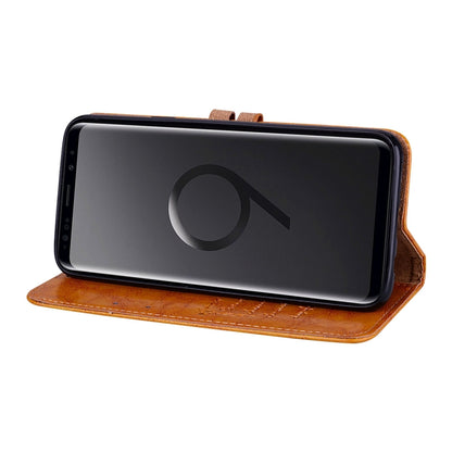 For Galaxy S9 Plus Oil Wax Texture Horizontal Flip Leather Case with Holder & Card Slots & Wallet(Brown) by buy2fix