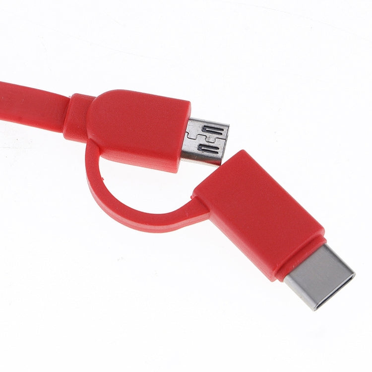 1m 2A Two in One Retractable Micro USB to Type-C Data Sync Charging Cable, For Galaxy, Huawei, Xiaomi, LG, HTC and Other Smart Phones, Rechargeable Devices(Red) by buy2fix